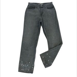 Levi's Low Pro straight leg jeans size 28 bleach splatter gray wash